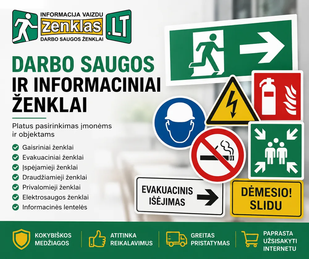 Zenklas.lt - darbo saugos ir informaciniai ženklai